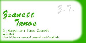 zsanett tanos business card
